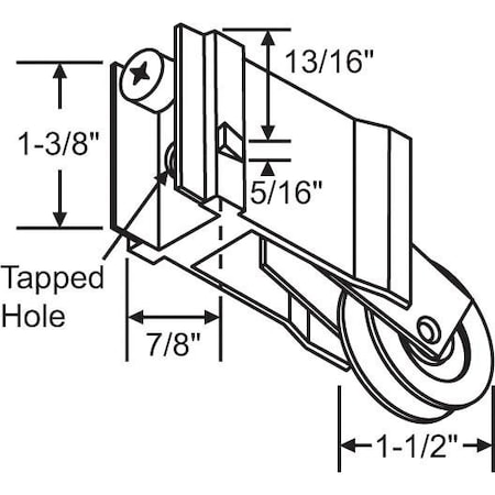 Strybuc Patio Door Roller Assembly 9-457SPB